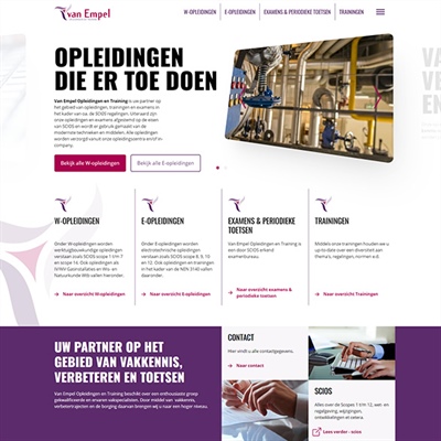 Website Van Empel opleidingen