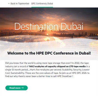 Actiepagina voor Tapetember | Destination Dubai